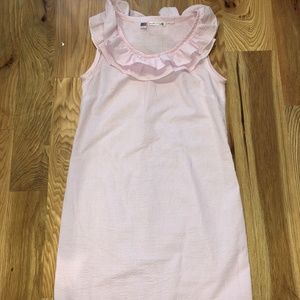 pretty pink and white dress